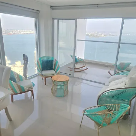 Bocagrande -vista Al Mar, Bahía Y Ciudad Antigua - 3 Balcones Apartamento *