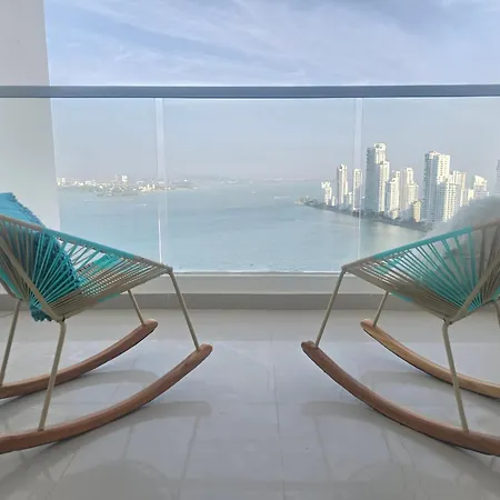 Bocagrande -vista Al Mar, Bahía Y Ciudad Antigua - 3 Balcones Apartamento